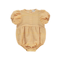 Load image into Gallery viewer, Bebe Organic Amina Romper Biscuit Seersucker