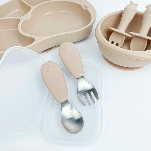UBMOM  Stainless Spoon Fork Case Set (multi color choices)