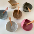Load image into Gallery viewer, Kawaii&Born Kids BPA-free Food-safe Silicone Bowl and Spoon Multi color
