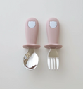 Load image into Gallery viewer, Kawaii&Born Kids BPA-free Food-safe Silicone Fork and Spoon multi color