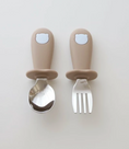 Load image into Gallery viewer, Kawaii&Born Kids BPA-free Food-safe Silicone Fork and Spoon multi color