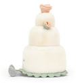 Load image into Gallery viewer, JELLYCAT AMUSEABLES WEDDING CAKE WHITE 19X19X28CM