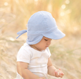 Load image into Gallery viewer, Flap cap baby/Sky