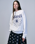 Load image into Gallery viewer, Mardi swearshirt flower white navy