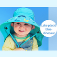 Load image into Gallery viewer, Lemonkids hat-sunhat-Lake placid blue-Dinosaur (Size L)