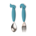 Load image into Gallery viewer, Done by Deer Easy-Grip Spoon 2 Piece Set (Powder/Blue)