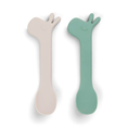 Load image into Gallery viewer, Done by Deer Silicone Spoon Lalee 2 Pack (Powder/Blue/Green/Papaya)