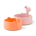 Load image into Gallery viewer, Done by Deer Silicone Bowl 2 Piece Set (Power/Coral)