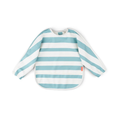 Load image into Gallery viewer, Done by Deer Sleeved Pocket Bib Striped (Blue/Sand)