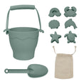 Load image into Gallery viewer, PLAYGROUND Silicone 8pc Bucket & Spade Set - Sage