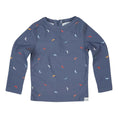 Load image into Gallery viewer, TOSHI SWIM KIDS RASHIE HALF ZIP LONG SLEEVE BIG BLUE