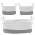 Load image into Gallery viewer, Living Textiles 3 Pc Cotton Rope Storage Set