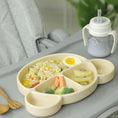 Load image into Gallery viewer, Bear Silicone Suction Food Plate with Silicone Lid L