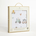 Load image into Gallery viewer, Living Textiles 1pk Organic Jersey Bedside Sleeper Fitted Sheet - Tractor Ride