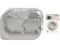 Load image into Gallery viewer, Grosmimi Stainless SUS304 Baby Food Tray with Lid + Silicone Suction