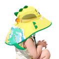 Load image into Gallery viewer, Lemonkids hat-sunhat-Yellow- Surf Dinosaur (Size M)