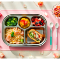 Load image into Gallery viewer, Grosmimi Stainless SUS304 Baby Food Tray with Lid + Silicone Suction