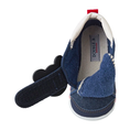 Load image into Gallery viewer, MIKI HOUSE Black Bear First Shoes Denim