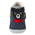 Load image into Gallery viewer, MIKI HOUSE Black Bear First Shoes Denim