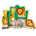 Load image into Gallery viewer, Melissa & Doug Jungle Friends Jumbo Knob Puzzle - 3 Pieces