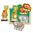 Load image into Gallery viewer, Melissa & Doug Jungle Friends Jumbo Knob Puzzle - 3 Pieces