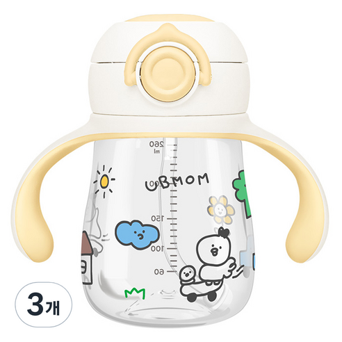 Ubmom Tritan daily one touch straw cup 260ml