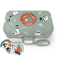 Load image into Gallery viewer, Monbento Tresor Graphic Kids's Bento Box- Green Raccoon
