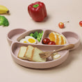 Load image into Gallery viewer, Bear Silicone Suction Food Plate with Silicone Lid L