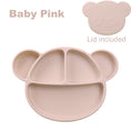 Load image into Gallery viewer, Bear Silicone Suction Food Plate with Silicone Lid L