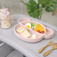 Load image into Gallery viewer, Bear Silicone Suction Food Plate with Silicone Lid L