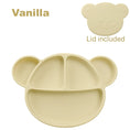 Load image into Gallery viewer, Bear Silicone Suction Food Plate with Silicone Lid L