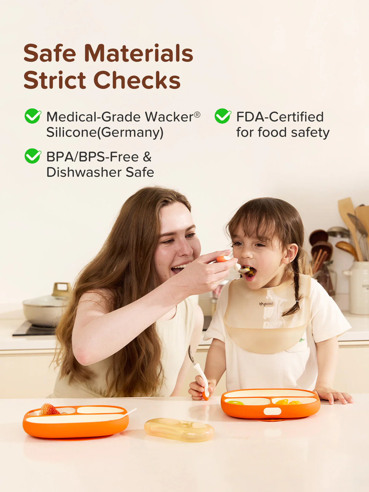 Thyseed Liquid Silicone Baby Feeding Plate