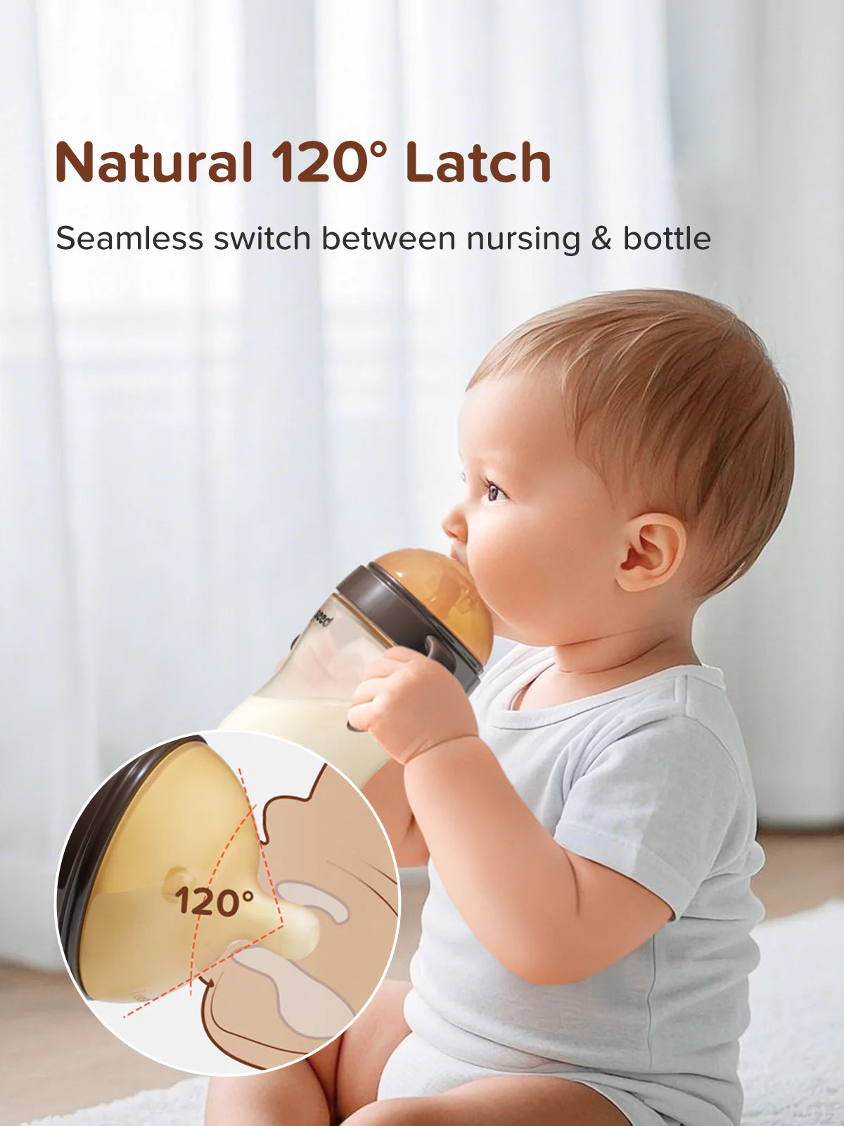 Thyseed PPSU Baby Bottle with Handles 300ml