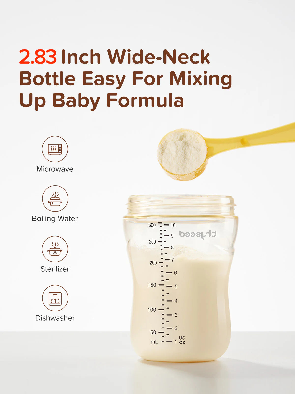 Thyseed Natural PPSU Spout Sippy Cup 10oz/300ml (Handle Edition）