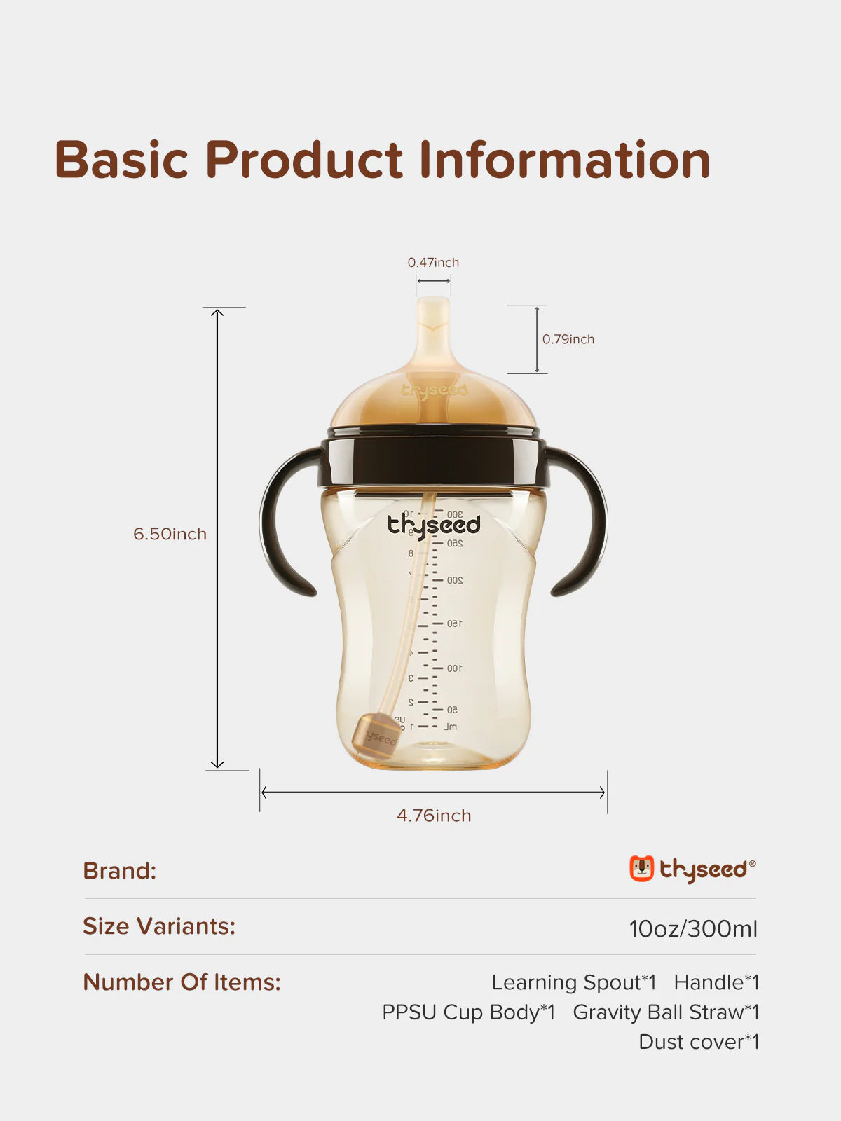 Thyseed Baby’s First Learner Cup | 10oz/300ml