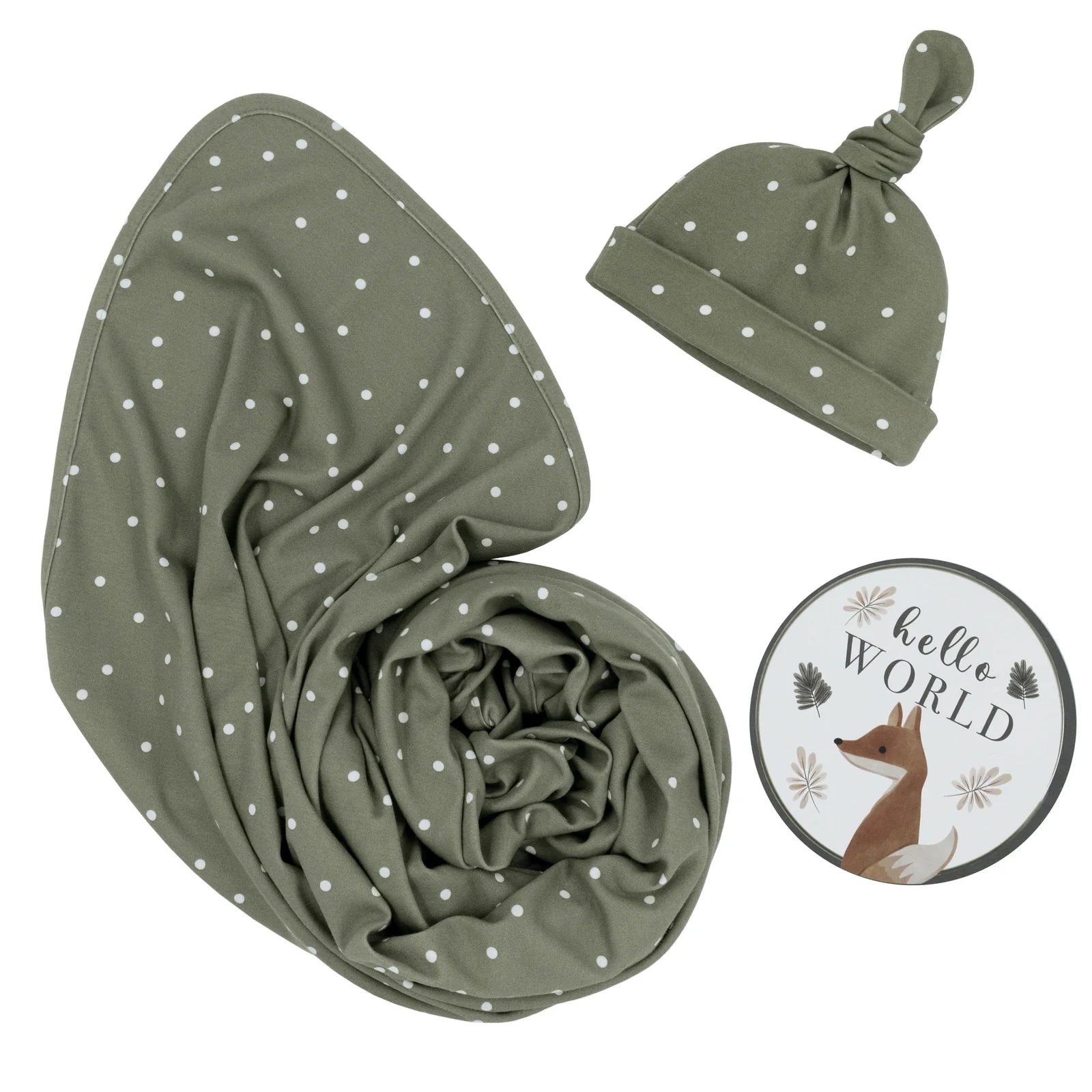 Living Textiles Newborn Gift Set-Hello World Gift Set