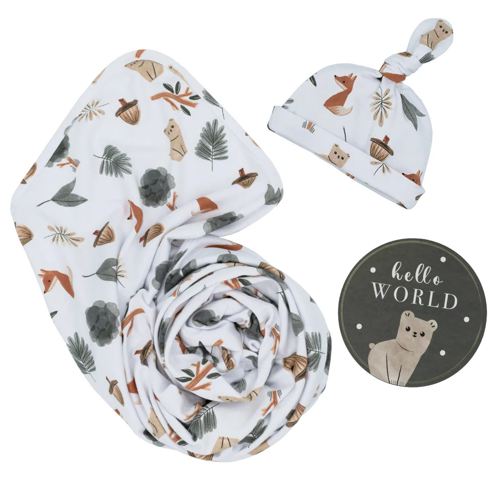 Living Textiles Newborn Gift Set-Hello World Gift Set