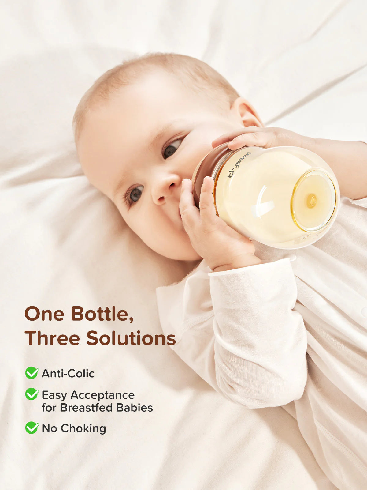 THYSEED Natural PPSU Transition Baby Bottle | 10oz/300m