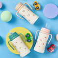 Load image into Gallery viewer, Grosmimi Stainless Straw Cup butter bear 10M+ 200ml/300ml
