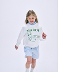 Load image into Gallery viewer, Mardi  kids sweatshirt the tail ddanji white green
