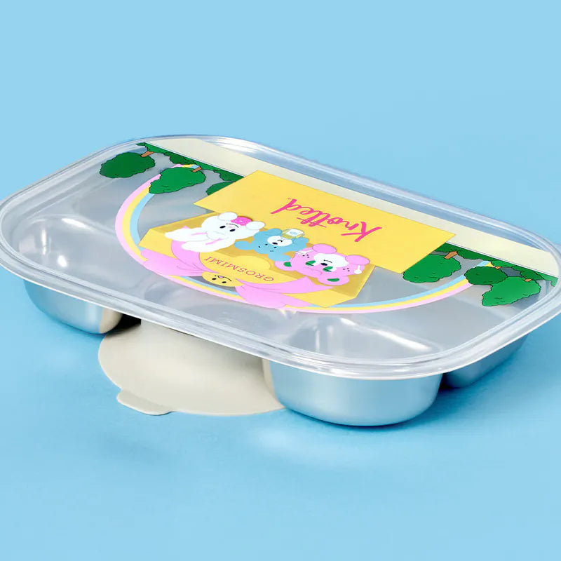 GROSMIMI KNOTTED FOOD TRAY Stainless 5 Compartment