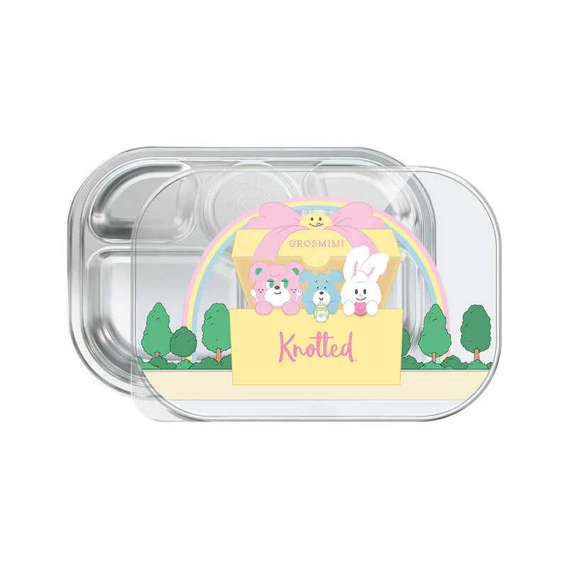 GROSMIMI KNOTTED FOOD TRAY Stainless 5 Compartment
