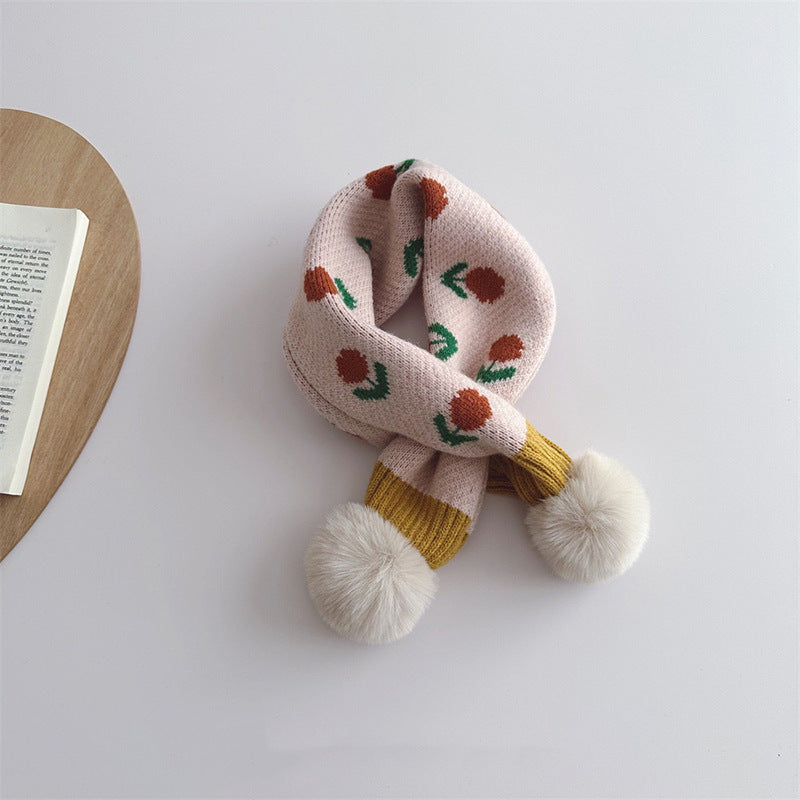 Kids' Winter Fleece Cross Scarf