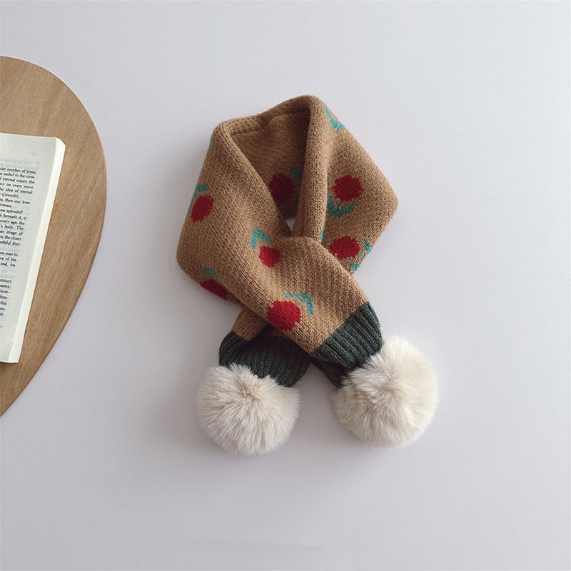Kids' Winter Fleece Cross Scarf