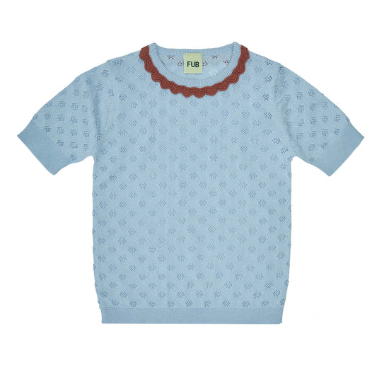 FUB Pointelle T Shirt Glacier 3-4Y