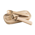Load image into Gallery viewer, Hegen Mealtime Starter Kit with Foldable Placemat Taupe
