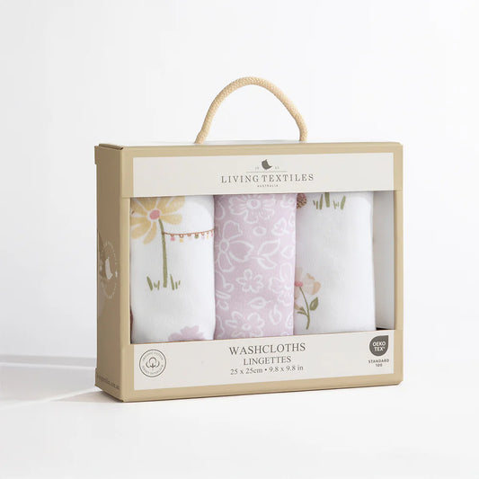 Living Textiles 3-Pack Washcloths