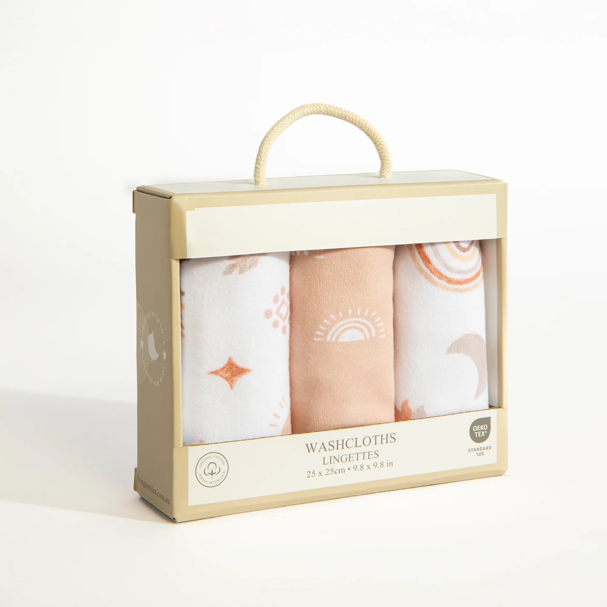 Living Textiles 3-Pack Washcloths