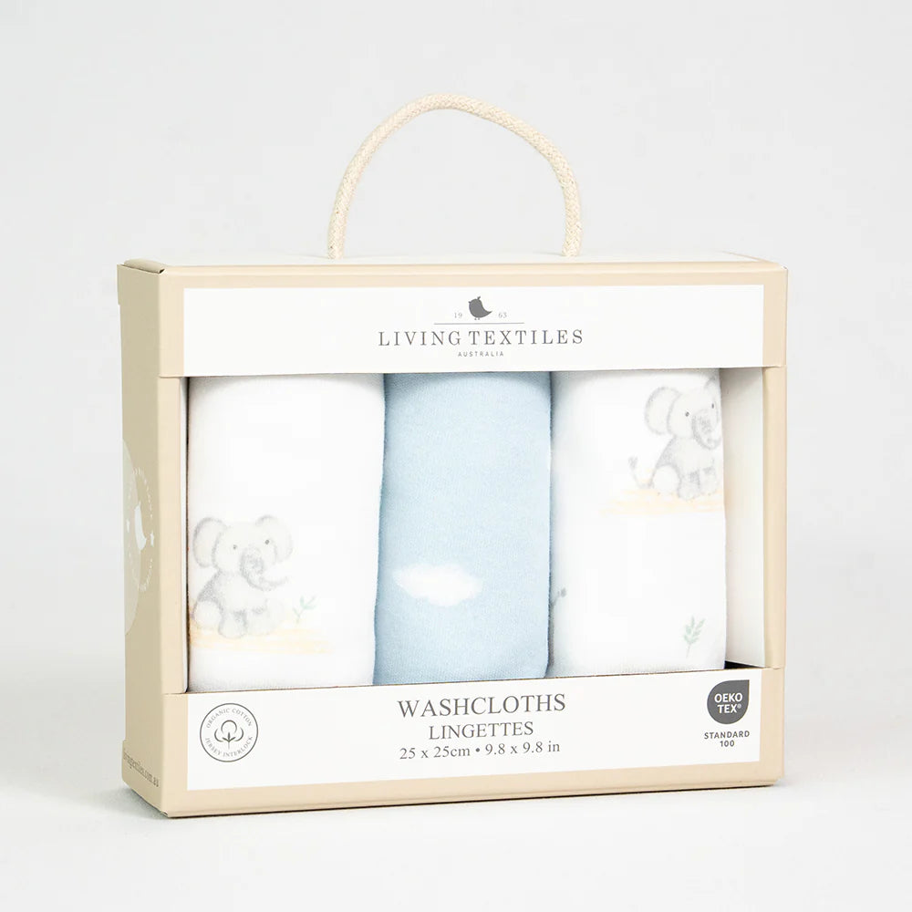 Living Textiles 3-Pack Washcloths