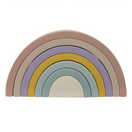 PLAYGROUND Silicone Rainbow Puzzle - Rose
